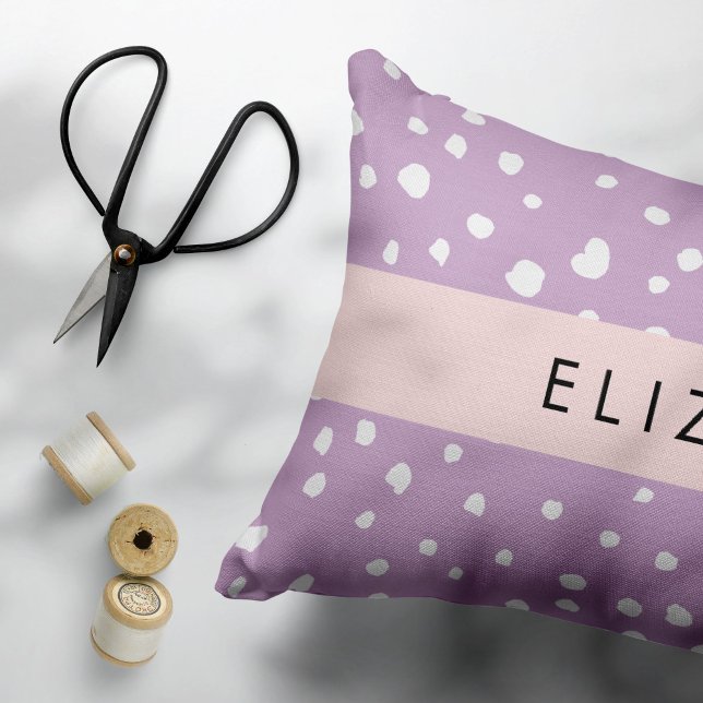 Lilac Dalmatian Spots, Dalmatian Dots, Your Name Pillowcase (Creator Uploaded)