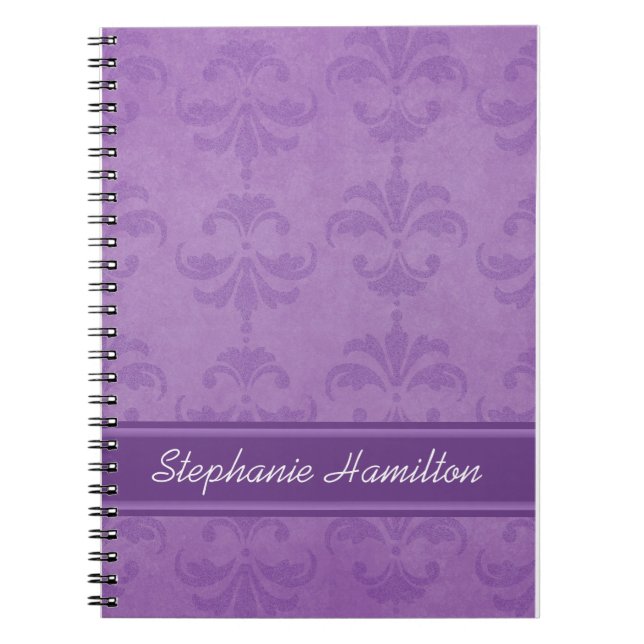 Lilac Damask Notebook (Front)