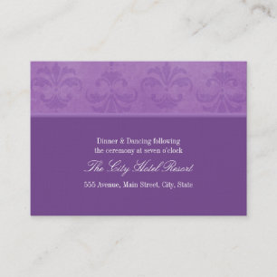 Lilac Damask Reception Enclosure Card