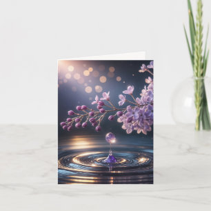Lilac Dewdrop Holiday Card