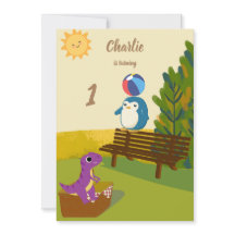 Lilac Dino in Park birthday