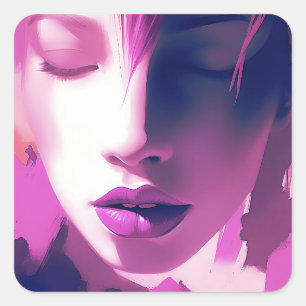 Lilac Dream Whisper – Serene, Ethereal, Purple Square Sticker