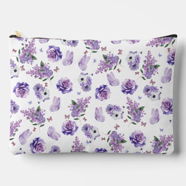 Lilac Dreams & Butterfly Whispers Accessory Pouch (Front)