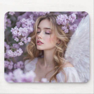 Lilac Dreams – Serene Spring Angel Mouse Mat