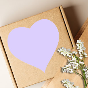 Lilac Dreams Solid Colour   Classic Elegant Heart Sticker