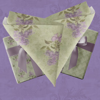 Lilac Dreams Vintage Style Green Damask Decoupage Tissue Paper