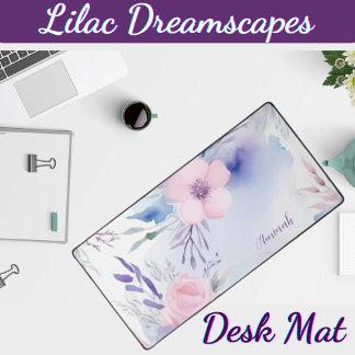 Lilac Dreamscapes Customisable  Desk Mat