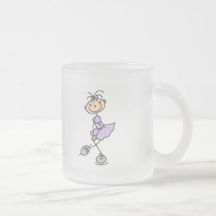 Lilac Dress Figure Skater Tshirts and Gifts Frosted Glass Coffee Mug