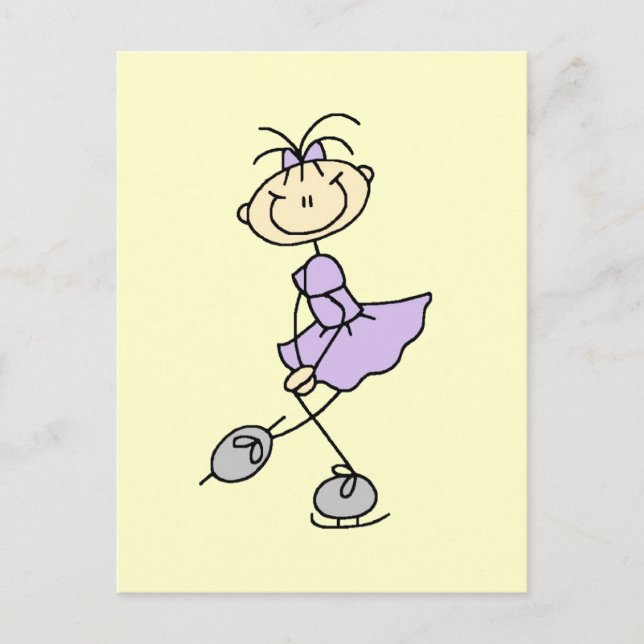 Lilac Dress Figure Skater Tshirts and Gifts Postcard (Front)