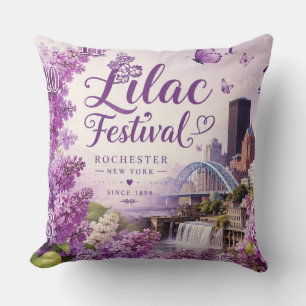 Lilac Festival Rochester New York Cushion