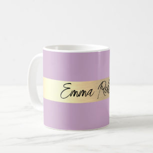 Lilac Fizz Purple Gold Foil Rustic Faux Coffee Mug