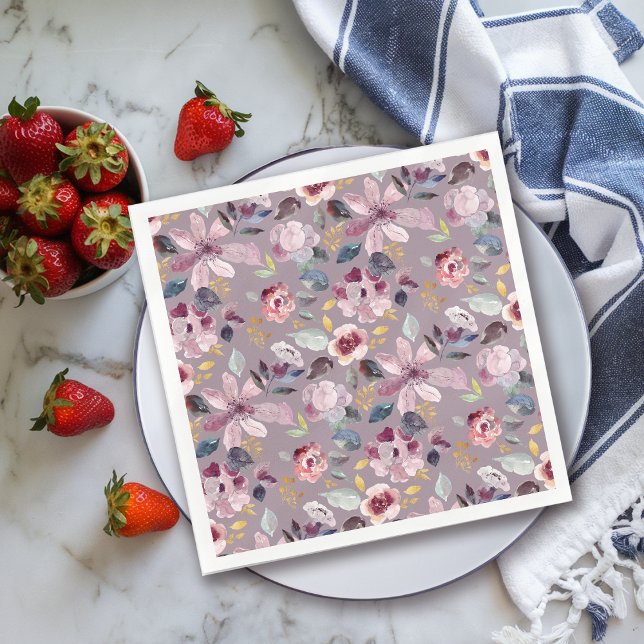 Lilac Floral  Napkin (Creator Uploaded)