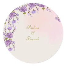 lilac floral sticker