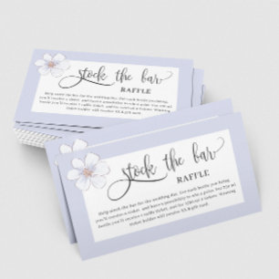 Lilac Floral Stock the bar Bridal Shower  Enclosure Card