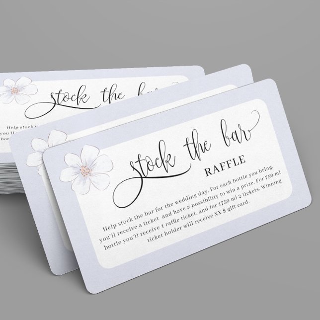Lilac Floral Stock the bar Bridal Shower  Enclosure Card (Creator Uploaded)