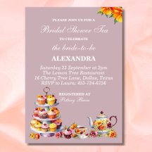 Lilac Floral Whimsical Tea Bridal Shower