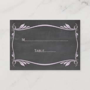 Lilac Flourish Chalkboard Place Card