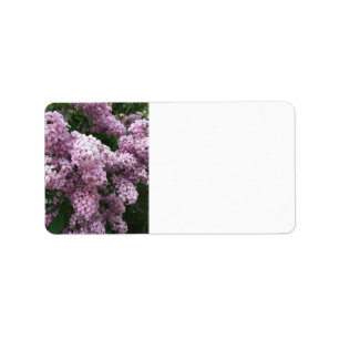 Lilac Flower Address Label
