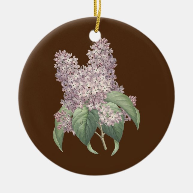 Lilac Flower Botanical Lilacs  Ceramic Tree Decoration (Front)