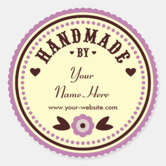 Lilac Flower Handmade By Personalised Stickers