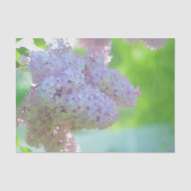 Lilac Flower Watercolor Purple Country Design Tissue Paper (Front)