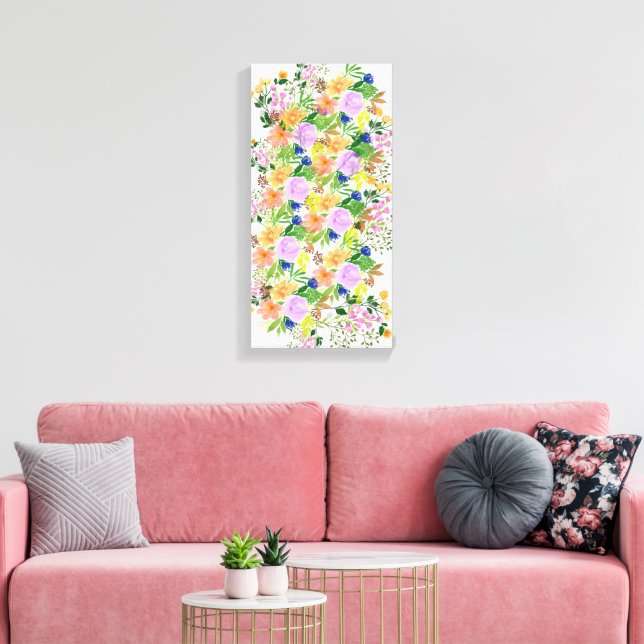 Lilac Flowers Canvas Print (Insitu(LivingRoom))