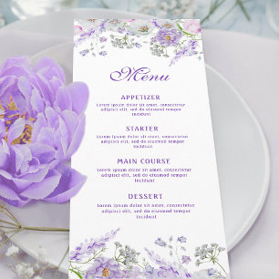 Lilac Flowers Classic Menu