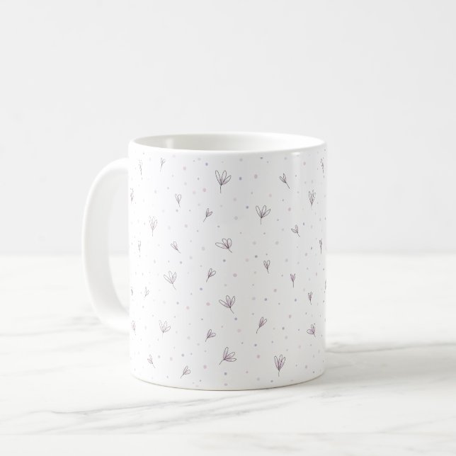 Lilac Flowers Coffee Mug (Front Left)