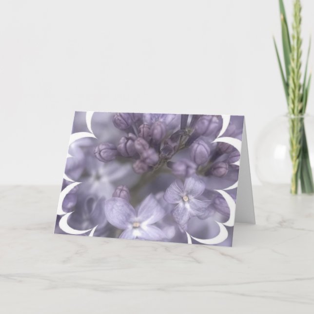 Lilac Flowers Greeting Card (Front)