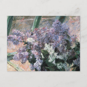 Lilac Flowers in a Window Fine Art Postcard