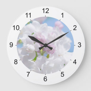 Lilac Flowers Large Clock