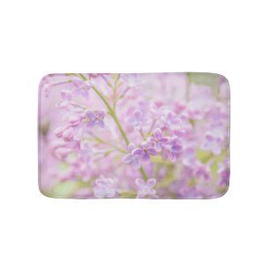 Lilac Flowers Mist Bath Mat