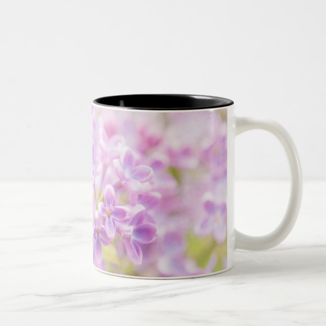 Lilac Flowers Mist Two-Tone Coffee Mug (Right)