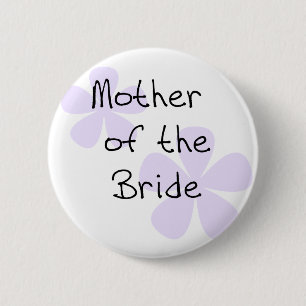 Lilac Flowers Mother of Bride 6 Cm Round Badge