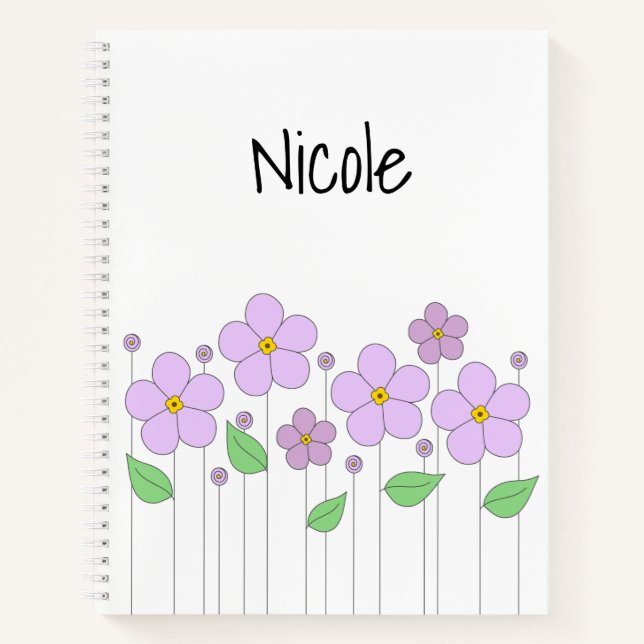Lilac Flowers Notebook (Front)