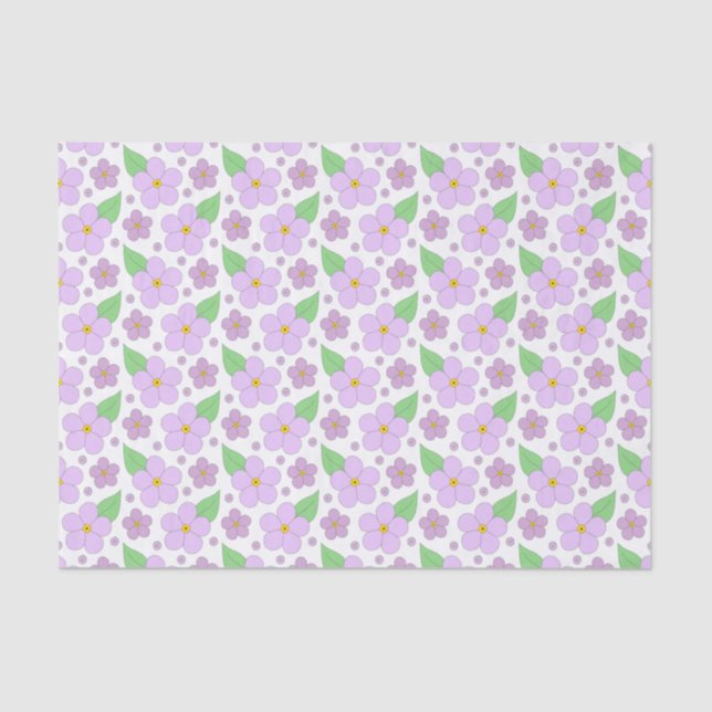 Lilac Flowers Pattern Tissue Paper (Front)
