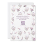 Lilac Flowers Rustic Script Floral QR Code Wedding