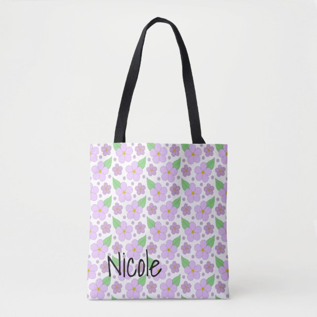 Lilac Flowers Tote Bag (Front)