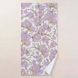 Lilac Freesia Bath Towel