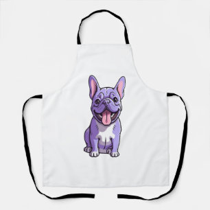 Lilac French Bulldog 2 Apron