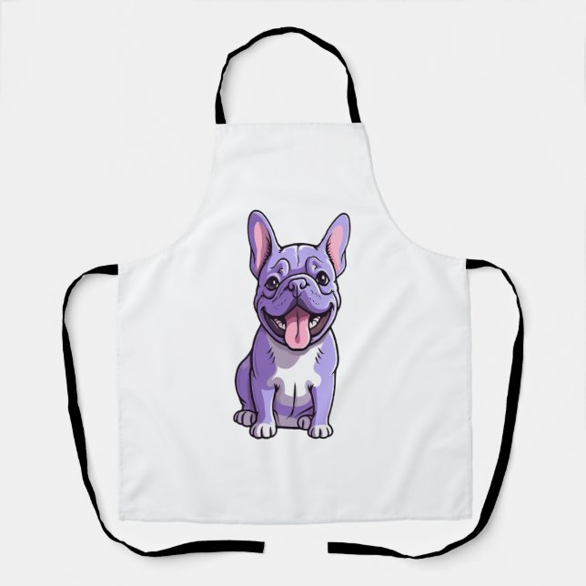 Lilac French Bulldog 2 Apron (Front)