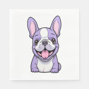 Lilac French Bulldog 8 Napkin