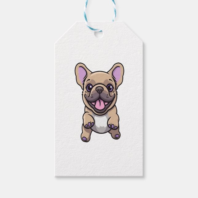 Lilac French Bulldog 9 Gift Tags (Front)