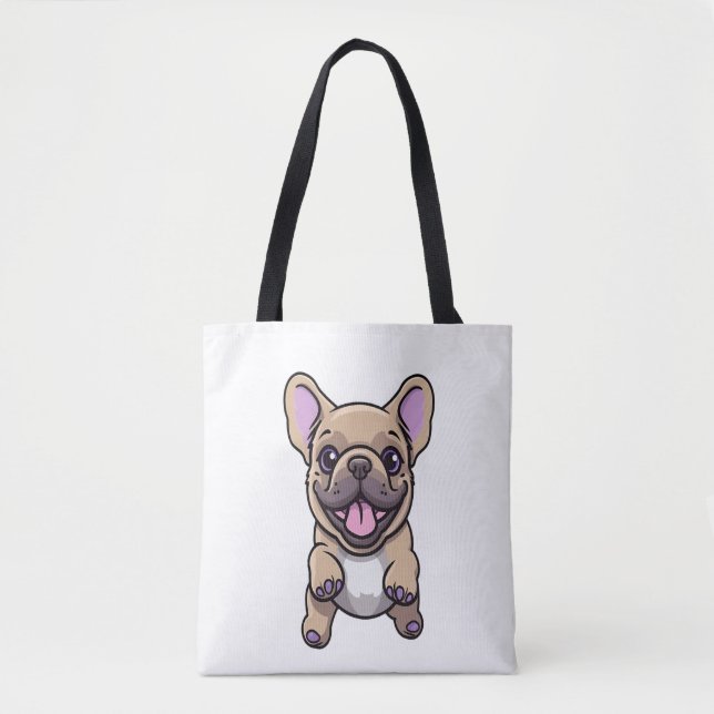 Lilac French Bulldog 9 Tote Bag (Front)