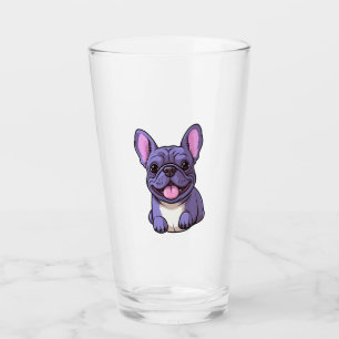 Lilac French Bulldog  Glass