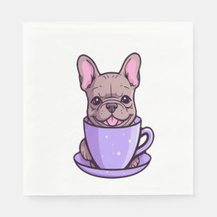 Lilac French Bulldog  Napkin