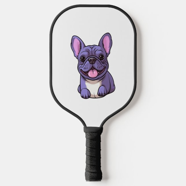 Lilac French Bulldog  Pickleball Paddle (Front)