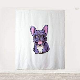 Lilac French Bulldog Tapestry