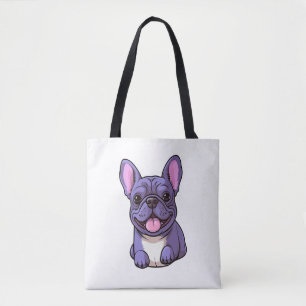 Lilac French Bulldog Tote Bag
