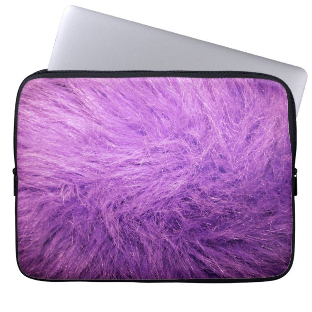 Lilac Fur Laptop Sleeve (Front)